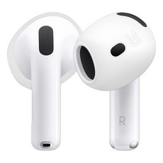 SPACE SHIELD 適用於AirPods 4 標準防滑矽膠耳塞套, 1套, 單一商品, 白色