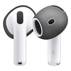 SPACE SHIELD AirPods 4 相容標準防滑矽膠耳機套, 1套, 單一商品, 灰色