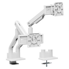 엘디엘 마운트 벽면 밀착형 슬라이드 듀얼 모니터암 APL-SHW, 화이트, 1개