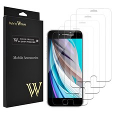 더블유케이스 크리스탈 2.5D 고화질 9H 강화유리 액정보호필름 5p 세트, 1세트