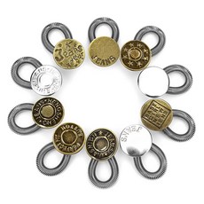 모나코올리브 바지 허리늘리기 단추 17mm, 골드 + 실버, 10개