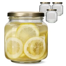 미르코리아 G 사각 유리병 1000 랜덤발송, 4개, 800ml