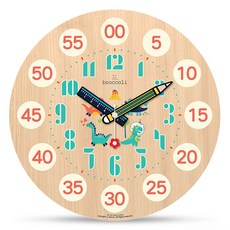 브로콜리 안녕친구들 벽시계 BC-K010, 혼합색상