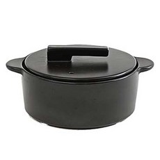 ERATO 黑色 韓國製 無裂痕 不吸水 陶瓷 耐熱鍋 砂鍋, 18cm, 1個