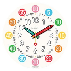 broccoli 彩虹蠟筆掛鐘 BC-K005, 混合色