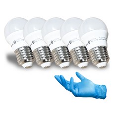 HiPPO LED圓形燈 IP54 E26防水燈 3W 5入+中性手套組, 1組, 黃光色