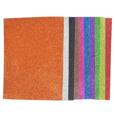 Khohimo 超大型亮粉EVA泡棉海綿彩色不織布10色套組 4W497 無背膠款, 1套, 混合色