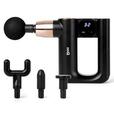 지니큐 32단계 강도조절 무선 진동 마사지건, ZQ-GV80, 블랙