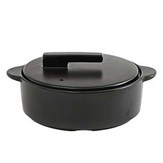 ERATO 黑色 韓國製 無裂痕 不吸水 陶瓷 耐熱鍋 砂鍋, 20cm, 1個