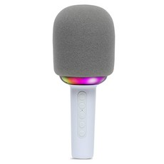PLEIGO 무선 블루투스 LED 휴대용 마이크, P154, 화이트