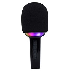 PLEIGO 무선 블루투스 LED 휴대용 마이크, P154, 블랙