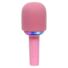 PLEIGO 무선 블루투스 LED 휴대용 마이크, P154, 핑크