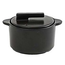 ERATO 黑色陶瓷無裂紋迷你砂鍋蒸蛋鍋, 1個, 12.5cm