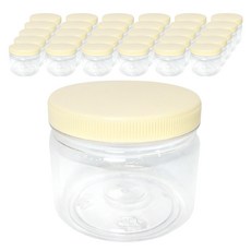 신형 페트용기 + 아이보리색캡 세트 300g, 1세트, 용기 40p + 캡 40p
