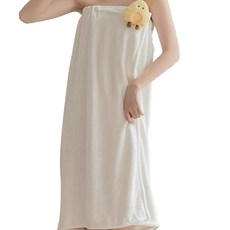 Sel-living 毛巾 沐浴 高爾夫 浴袍 140 x 85 cm, 小雞白, 1個