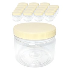 신형 페트용기 + 아이보리색캡 세트 300g, 1세트, 용기 20p + 캡 20p