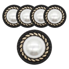 동대문단추왕 태양진주2 문장닦기 단추 25mm, 5개, 블랙G