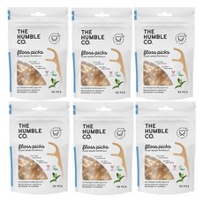 험블 일회용 치실 민트, 8cm, 50개입, 6개