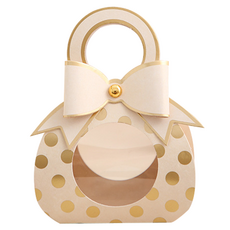 微笑情人節包裝 小巧手提情人節禮物袋, 金色, 10個