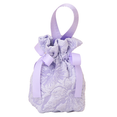 微笑情人節包裝帆布手提緞帶情人節禮物袋, 10個, 款式1 紫色