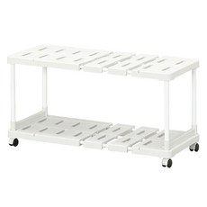 IRIS OHYAMA 愛麗思歐雅瑪 移動式伸縮置物架 SOR-370W, 灰色, 2層