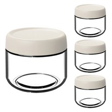 아카시아 밀프랩 샐러드 보관 유리용기, 4개, 300ml