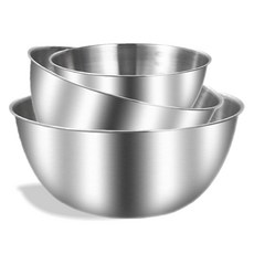 Granz 不鏽鋼攪拌碗3件組 1入, 1套, 19cm + 22.5cm + 27cm