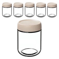 아카시아 밀프랩 샐러드 보관 유리용기, 6개, 500ml