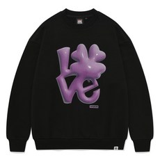 비전스트릿웨어 VSW 3D Love 보온 Crewneck VS2303CR09BK