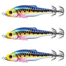 MEGABITE Mega Pin Kemuura雷射烏賊頭章魚魚餌 55mm, 5.3g, MF08 Blue, 3個