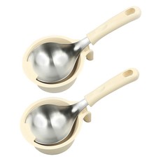Bogen 多功能迷你湯勺+底座組合, 2套, 香草色