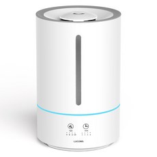 LUCOMS 大容量超音波簡易全機清洗上部給水加濕器 5L, H05T01W, 白色