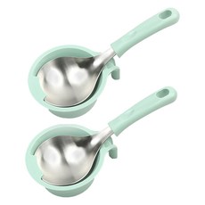 Bogen 多功能迷你湯勺+底座組合, 2套, 哈密瓜綠