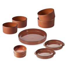 레볼 꺄락떼르 2인 한식기 세트 9p, 시나몬, 식기 9p, 1세트