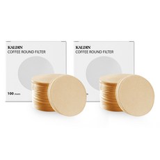 칼딘 모카포트 포터필터 여과지 더치커피기구 올 라운드 필터 브라운 56mm, 100개입, 2개 100개입, 2개