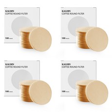 KALDIN 摩卡壺手把濾紙 冰滴咖啡器具 全圓形過濾器 棕色 58mm, 100入, 4個