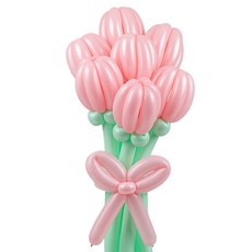 Sempertex 造型氣球 雛菊鬱金香花束製作 7朵組, 1套, 粉紅色