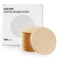 칼딘 모카포트 포터필터 여과지 더치커피기구 올 라운드 필터 브라운 82mm, 100개입, 1개