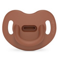 suavinex 蘇維妮 嬰幼兒彩色精華全矽膠解剖型安撫奶嘴, 1個, 2階段(6個月以上), 磚紅色