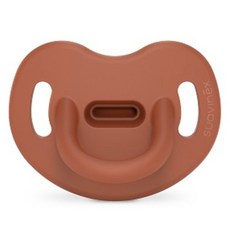 suavinex 蘇維妮 嬰幼兒彩色精華全矽膠解剖型安撫奶嘴, 1個, 1階段(0-6個月), 磚紅色