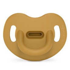 suavinex 蘇維妮 嬰幼兒彩色精華全矽膠解剖型安撫奶嘴, 1個, 2階段(6個月以上), 芥末黃