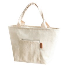 탑피아 심플한 보온 보냉백, 흰색, 1개