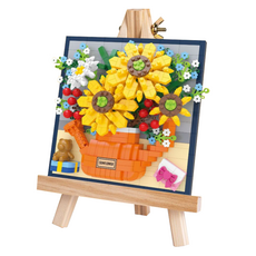 작디작은집 이젤 시리즈 미니 블록, 해바라기, 1개, 733피스