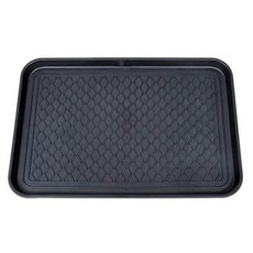 多功能鞋子雨傘植物收納托盤 01 小型, 黑色, 1個