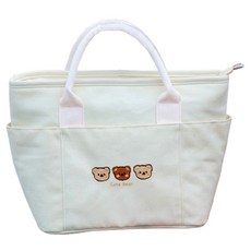 Toppia 輕便簡約保溫保冷袋, 三口袋三隻小熊, 1個