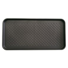 多用途鞋子雨傘植物收納托盤 02 大型, 黑色, 1個