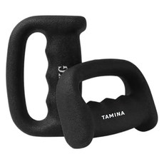 타미나스포츠 프리미엄 그립형 아령 블랙, 1kg, 2개