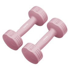 타미나스포츠 프리미엄 PE 미용 아령 덤벨 핑크, 1kg, 2개