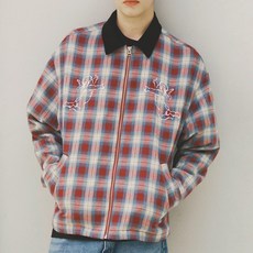 VISION STREET WEAR 男士 Angel 格紋棉質夾克 VS2203JK01RD