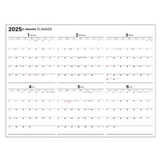 TLC 方便黏貼 2025年上半年 方形日曆白板, 橡膠磁鐵